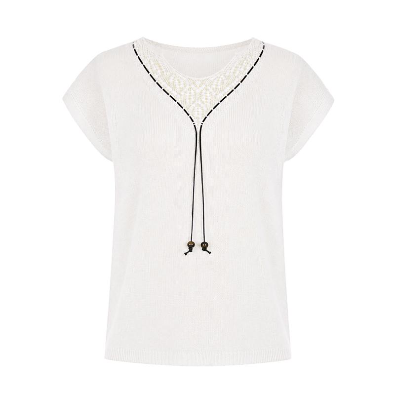 TVIEW Necklace Ethnic Punching Knit_V6B-Ckn013