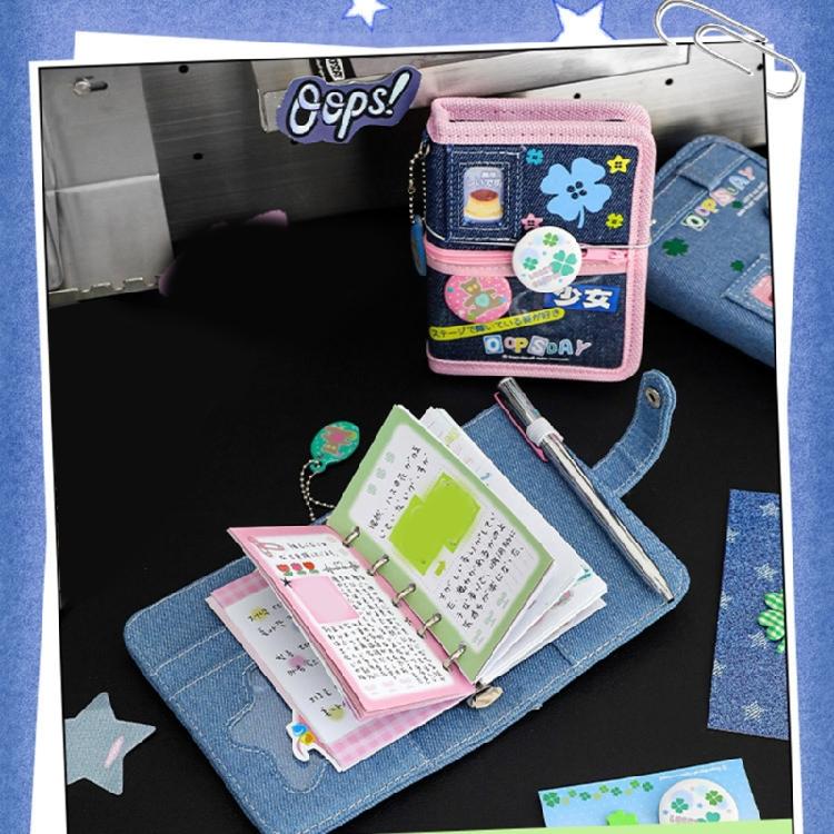 Travel Notebook Retro Notebook Colorful Page Binder Notebook Sweet Clovers Notebook Office School Supplies for Students