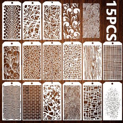 8 Pcs Reusable Flower Painting Stencils for Journaling & Art