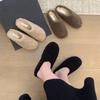 Fashion bag head Mao Mao slippers women's autumn and winter wear 2024 new one-pedal cotton slippers