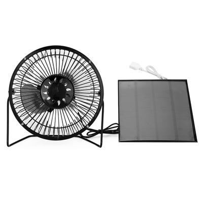 USB Güneş Paneli ile Çalışan Mini Taşınabilir Fan Soğutma Havalandırma Ev Seyahat Balıkçılık için