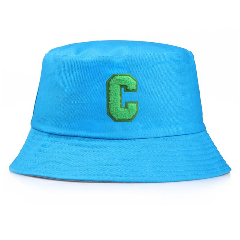 Neuer Eimerhut Fischerhut mit Buchstaben C für Männer und Frauen