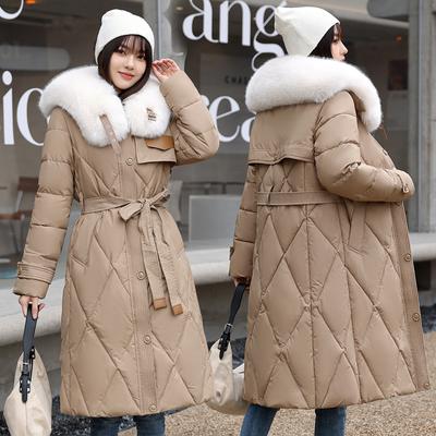 Autumn Long Sleeve Thickened Warm Down Coats Women Outwear Casual Office Lady Long Overcoat Korean Fashion New Winter Solid Jackets