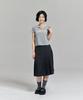 AWESOME STUDIO Flower Pattern Love T-Shirt Melange Gray
