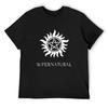 Großes Supernatural Weißes Logo T-Shirt Lustige T-Shirts Vintage Kleidung Kurzarm T-Shirt Herren