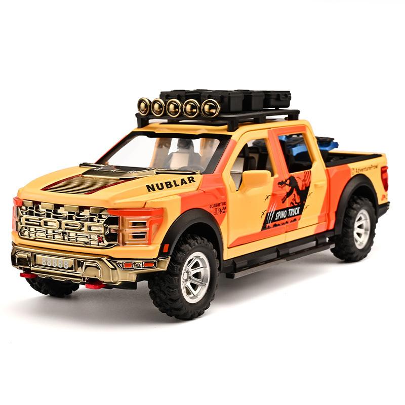 

1/24 Ford F150 SVT RAPTOR Modified Version Alloy Car Model Sound and Light Pull Back Children s Toy Collectibles Birthday Gift жёлтый