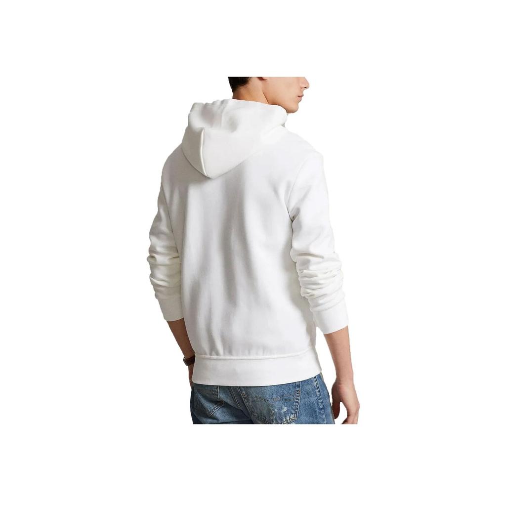 Polo Ralph Lauren Solid Color Hooded Zip-Up Long Sleeve Cardigan Sweatshirt Men sweatshirt White 710881517006