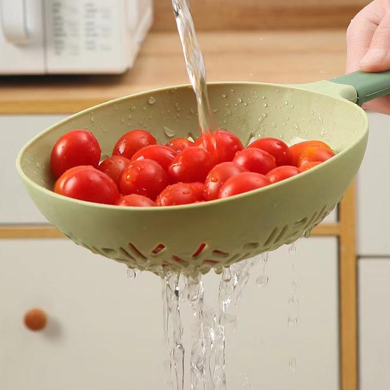 Heat-Resistant Food-Grade Noodle Colander With Efficient Hole Design Plastic Vegetable Strainer For Dumpling Wonton