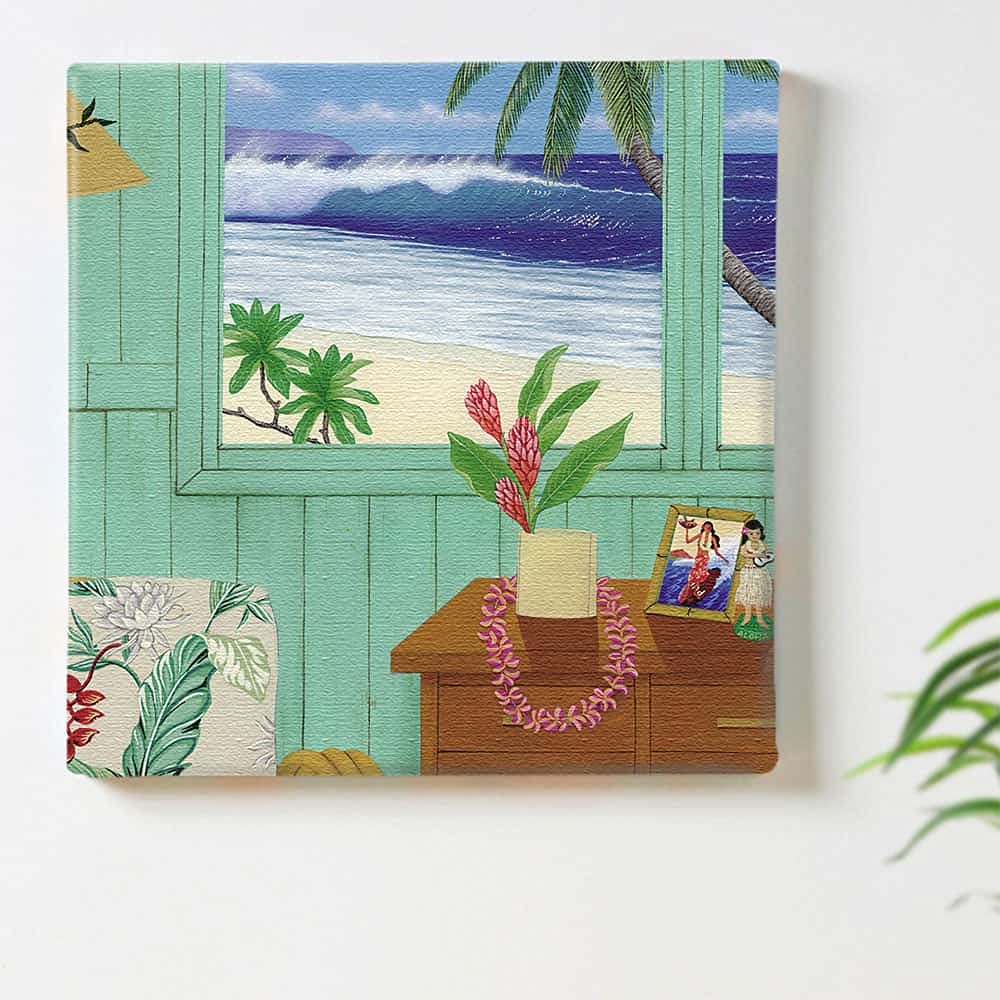 Lib Hawaii Aloha Art Fabric Panel 100cm Made in Japan Poster
