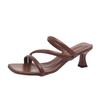 French slippers wear 22 years of new summer square heel fairy style high heel cool slippers