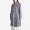 Anlom Women's Autumn/Winter Grey Mid-length Wool Blend Coat 1825087