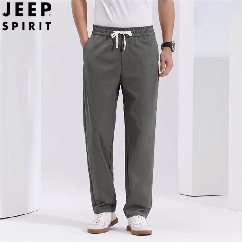 JEEP SPIRIT Men s Elastic Waist Straight Leg Casual Pants L