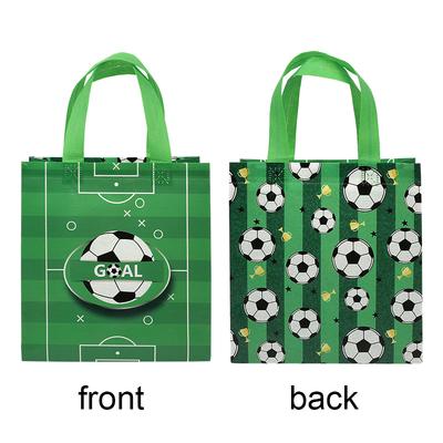 5/10 Peças Sacolas de Presente de Futebol Não Tecido Sacola Tote de Compras de Futebol Lembrancinhas de Festa de Aniversário com Tema Esportivo para Crianças Meninos Embalagem de Doces para Convidados