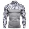 Men S Camo Color Block Long Sleeve Loose Fit Casual T Shirt