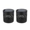 2PC Solar Lantern Outdoor Garden Lights Decorative Metal Frame Waterproof Solar Powered Patio Lamps for Yard Pathway Deck Lighting