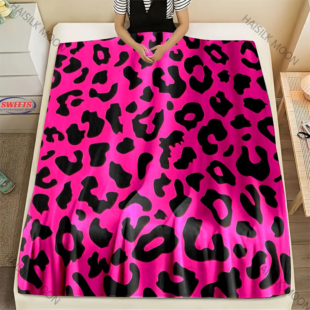 New Arrived! Colorful Leopard Themed Blankets for Friends Son Daughter Wife Birthday Holidays Christmas Fashion Gift Fast Arrive