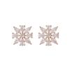Luxurious Sunflower Zircon Stud Earrings - S925 Silver Needles High-End Ear Jewelry