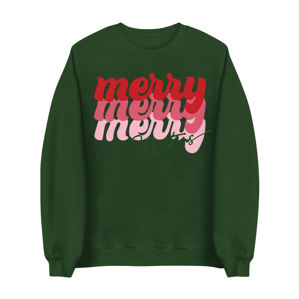 Sweat-shirt décontracté à manches longues et col rond pour femme, couleur unie