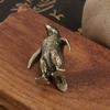 1Pc Pure Copper Emperor Penguin Copper Ornament, Creative Bronze Handle, Tea Pet Desktop Decorative Copper Handicrafts