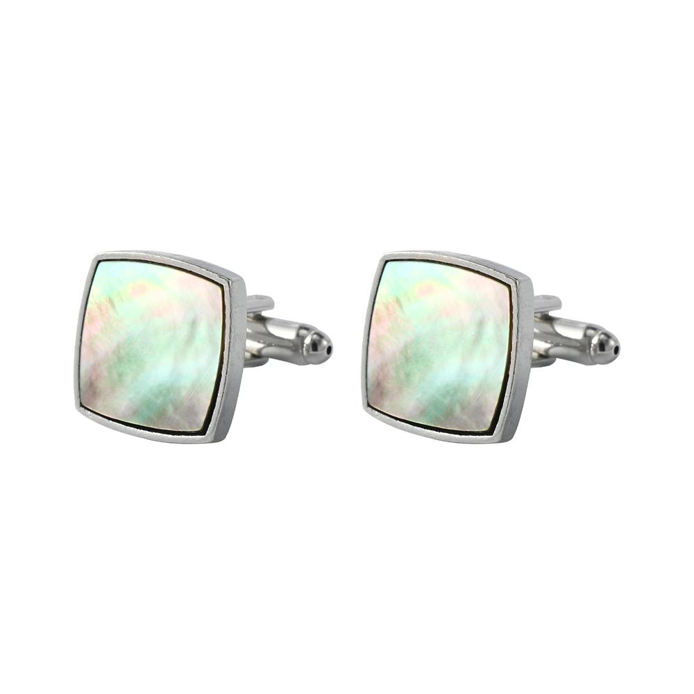 Elegant Abalone Shell Design Mens Cufflinks Funny Business Wedding Heart Oval Square Shaped Sleeve Button