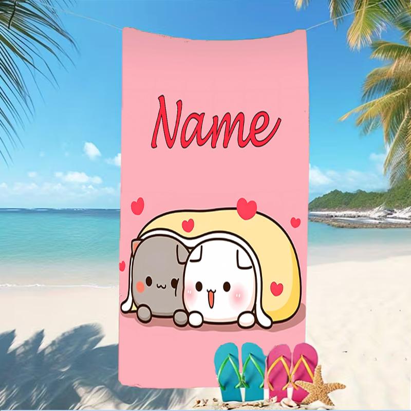 Personalisierbare Strandtücher im Bubu Dudu Design. Geeignet für den Strand, Yoga, Sport;ideal als Strandzubehör