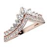 Pandora Original Design Square Cubic Zirconia Ring Women Rings Rose-Gold 187736CZ