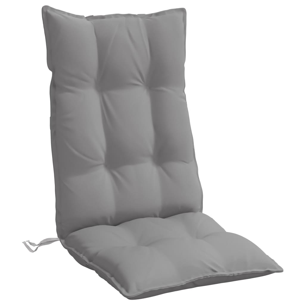 High Back Seat Cushions 6 Pcs Gray Oxford Fabric