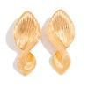 Personalized Irregular Liquid Metal Pleated Stud Earrings, Wind Geometry Square Thread Love Earrings