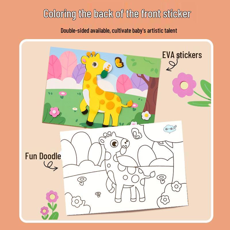 3D DIY EVA Aufkleber Malset für Mädchen - Pädagogisches handgemachtes Spielzeug für den Kindergarten