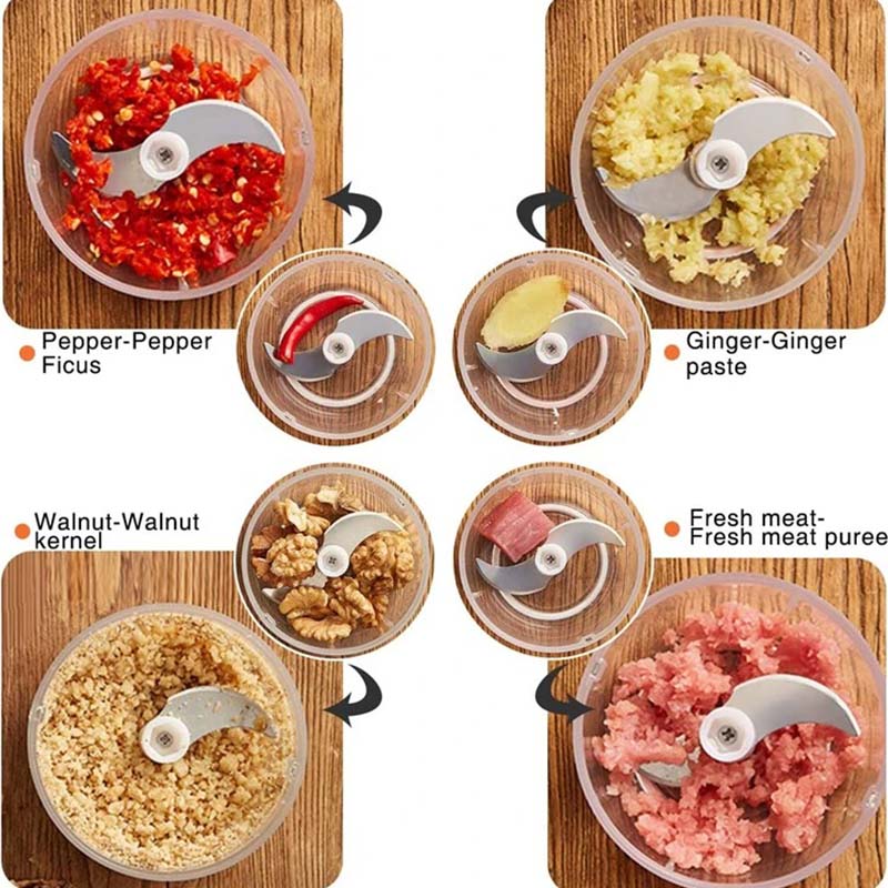 Electric Mini Garlic Mincer 100/250ML USB Vegetable Onion Chopper Portable Small Food Processor for Ginger Chili Vegetables 3