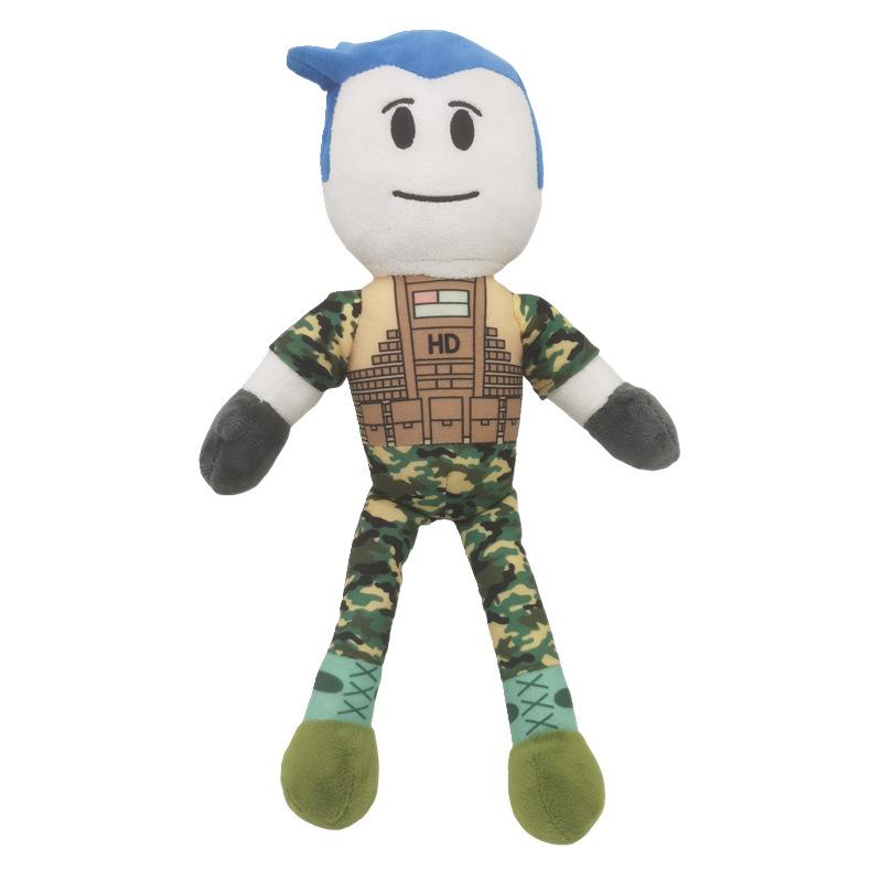 

Roblox Plush Toy Military Style Stuffed Doll Activity Character Gentle Cartoon Figure Designed For Activity Fans Birth Date Present Room Decor 35cm