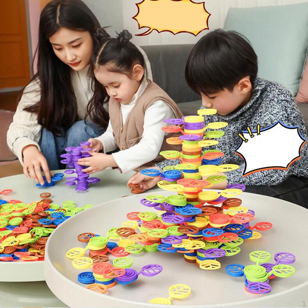Montessori Toys Parent Children Interactive Stacking Games Tree Blocks for Age 4 5 6