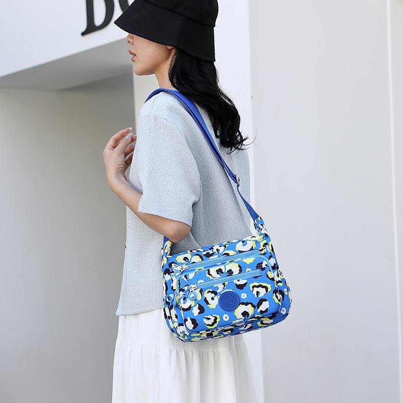 Printed Nylon Shoulder Bag Middle-Aged Multi-Layer Bag Mother Bag Women's Crossbody Bag Mobile Phone Bag