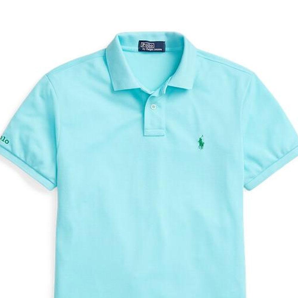 Polo Ralph Lauren Ss22 Solid Color Logo Embroidered Short Sleeve Polo Shirt Men tops Blue MNPOKNI1N821689-400