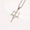 Trident Pendant Necklace for Men Women Stainless Steel Silver Chain Unique Unisex Fashion Jewelry For Men Shiva Locket Wedding Gift