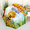 Maya the Bee Print Automatic Umbrella, 8 Rib Iron Frame, Plastic Handle, Suitable for Outdoor Travel &Daily , Ideal Gift
