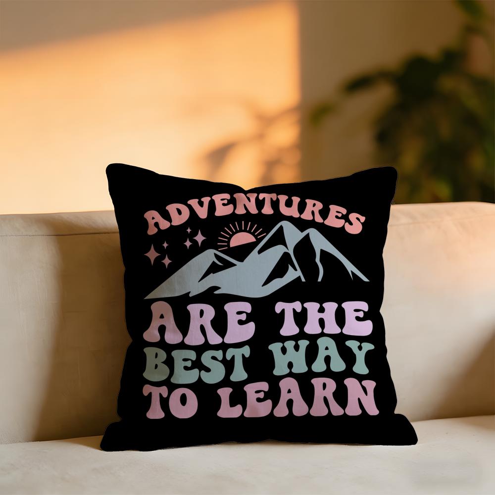 

Retro Script Vintage Cushion Cover Cozy Velvet Throw PillowSoft Warm Cushion For Sofa Bed 30X30cm
