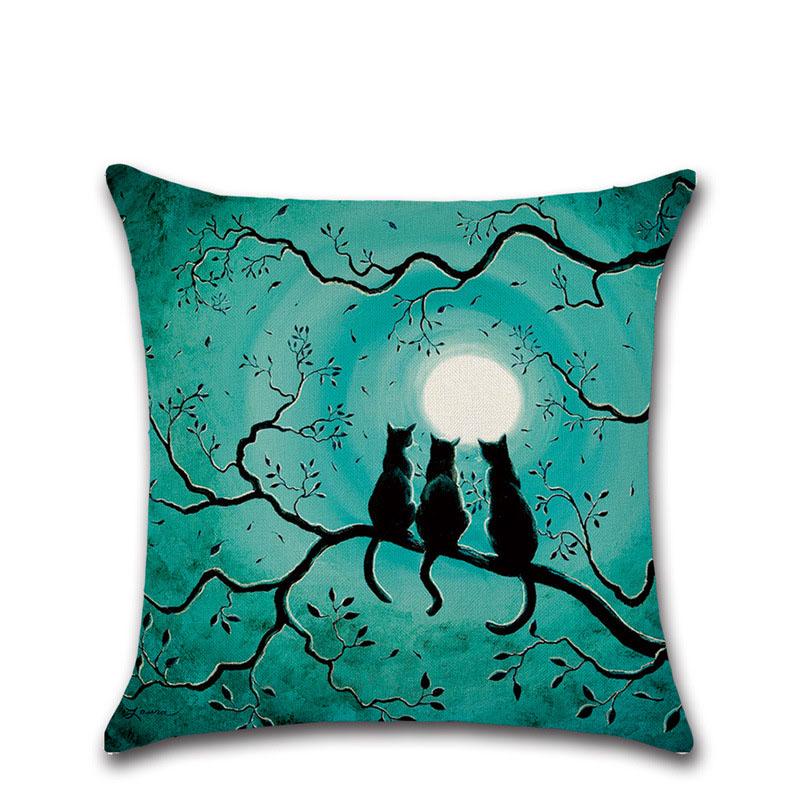 

Parties Halloween Orange Pumpkin Pillow Cases Cushion Haunted House Witch Decor E