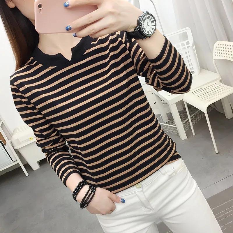 Shirt Tops Women Cotton Blouse Oversized Comfortable Stretch Long Sleeve Shirt Streaks Loose Tops