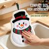 Creative Cartoon Christmas Hand Towel Absorbent Quick-drying Bathroom Hand Cloth Coral Fleece Christmas Decor Snowman Wipe Cloth