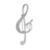 Exquisite Light Luxury Music Note Brooch Set - Anti-exposure Corsage Pin for Women