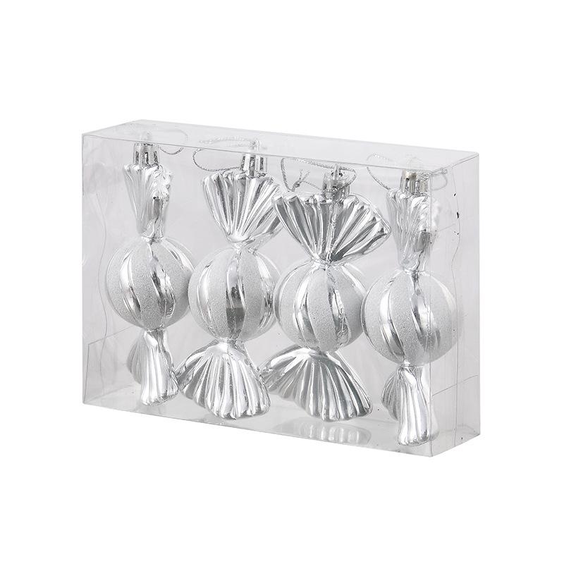 Electroplated Christmas Candy Ornaments: Painted Tree Decorations for Window Display & Counters