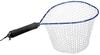 PROX Rubber Landing Net, Short Grip, 12-inch, Blue Frame, Clear Net, PX70412CB (Fish-Friendly Rubber Net)