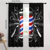 Barbers-style scissors combs with striped rods and American flag pattern printed curtains   home decorations   room decorations
