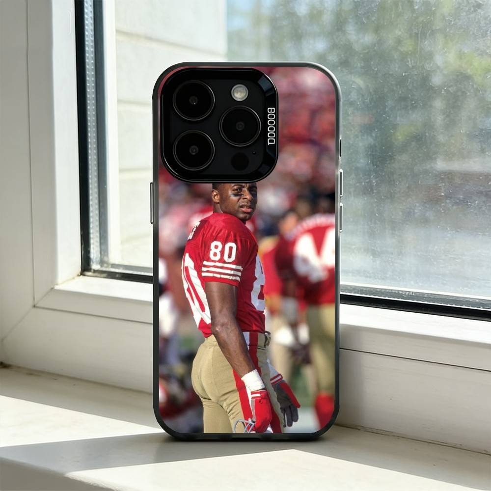 

American Football Jerry R-Rice Phone Case For iPhone 17,16,15,14,13,12,11 Plus,Pro Max,XS,Colorful Silver Phone case Funda Cover iPhone13PRO