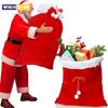 Large Red Velvet Christmas Bag with White Pompom , Fluffy Gift Storage Pouch for Presents, Festive Holiday Organizer Suitable