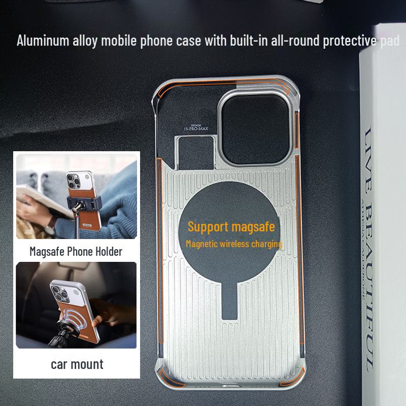 Apple iPhone 15 Pro Max Leather Aromatherapy Frameless Anti-Fall Protective Case