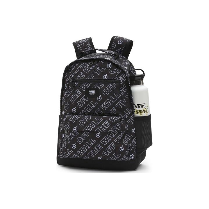 Vans Logo Large Capacity Polyester Backpack Unisex Backpack Black VN0A4MPHZXH1 Black