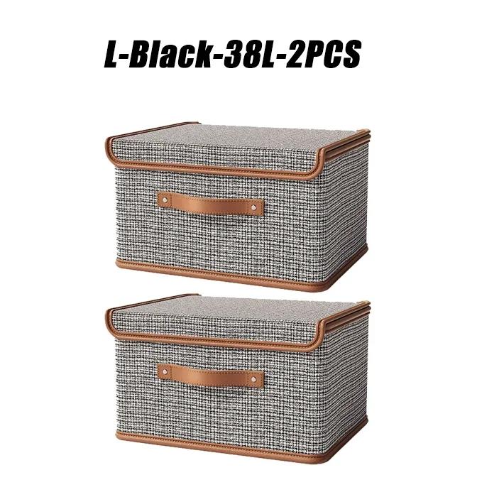 Non-Toxic Storage Box With Lid Large Capacity Collapsible Clothing Trousers Storage Box Moisture-Proof Dustproof Storage Box Home Supplies