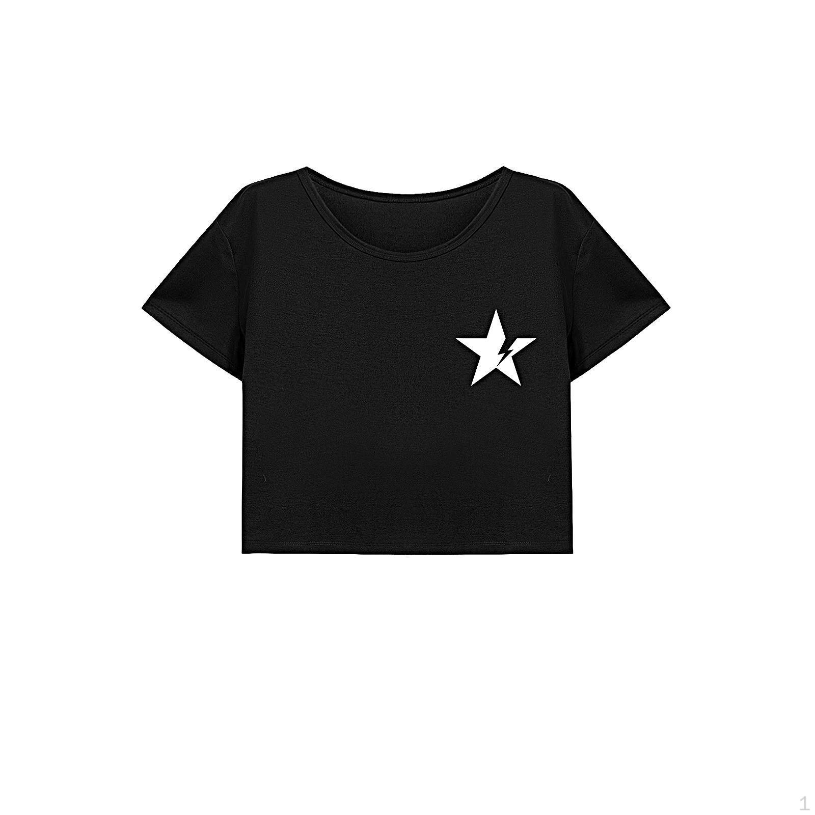 

Женский повседневный укороченный топ, летний костюм, сувенирная футболка с круглым вырезом для путешествий